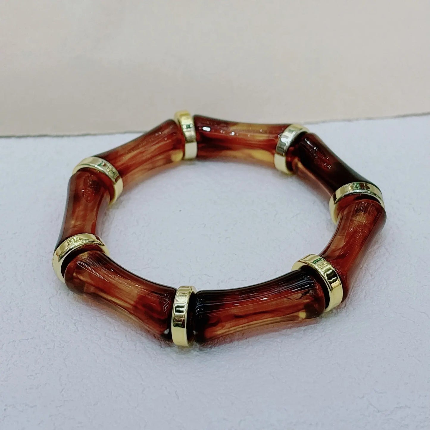 Bamboo Tube Beads Women's Fashion Colored Beads Acrylic Bracelet WOMEN'S CHOICE