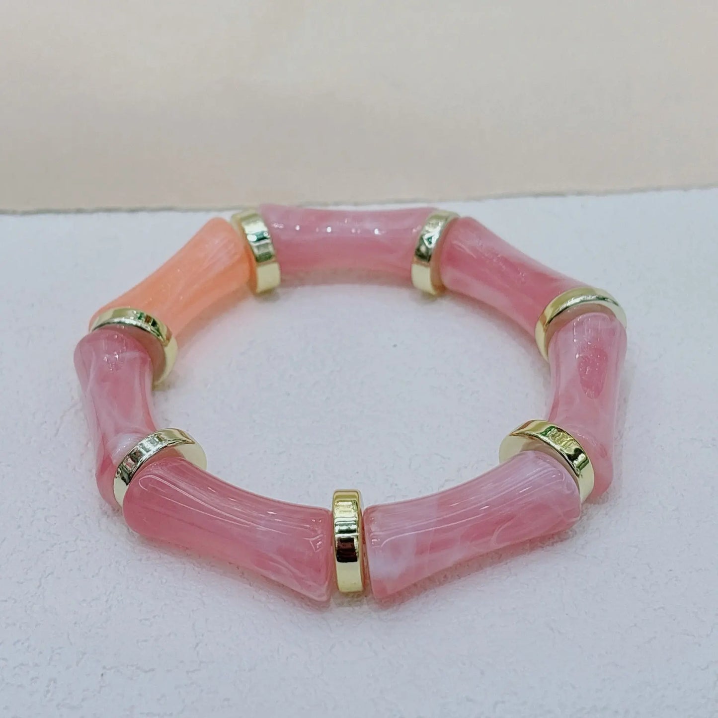 Bamboo Tube Beads Women's Fashion Colored Beads Acrylic Bracelet WOMEN'S CHOICE