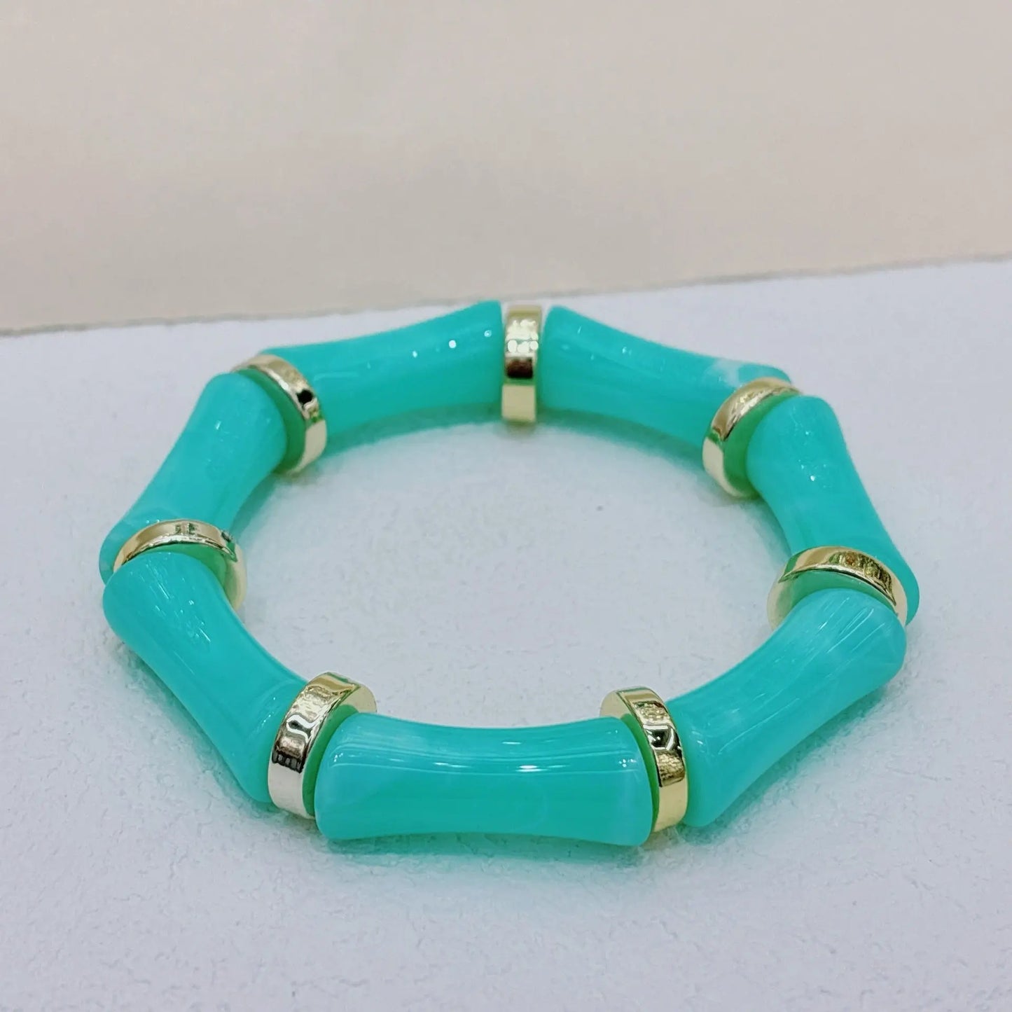 Bamboo Tube Beads Women's Fashion Colored Beads Acrylic Bracelet WOMEN'S CHOICE