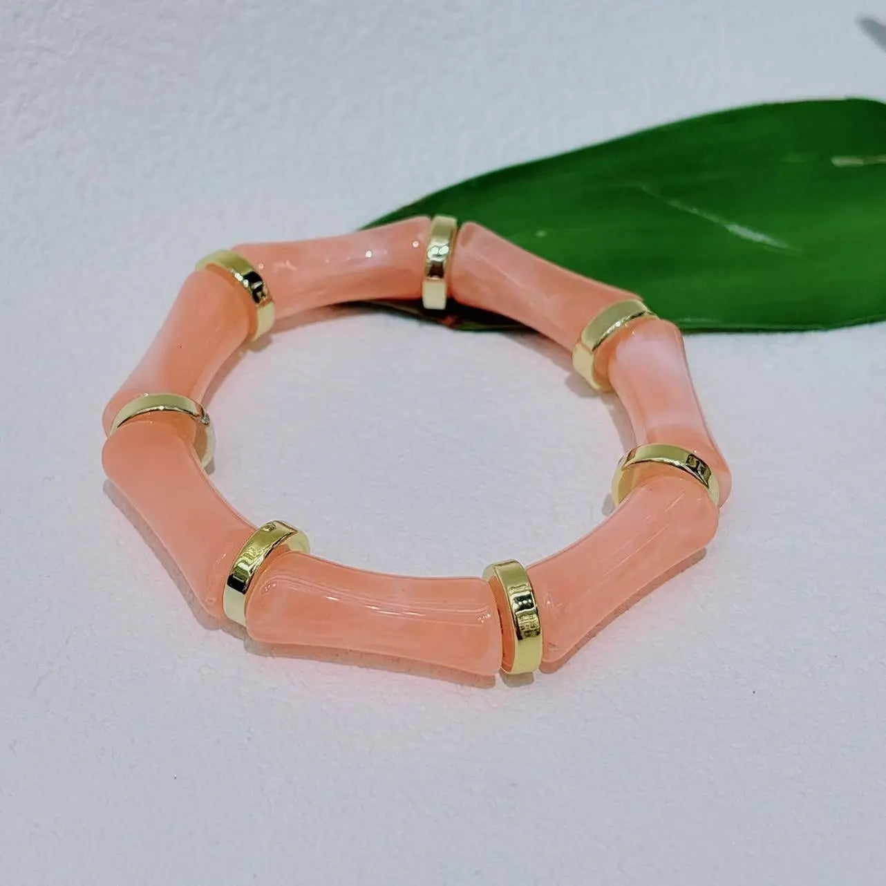 Bamboo Tube Beads Women's Fashion Colored Beads Acrylic Bracelet WOMEN'S CHOICE