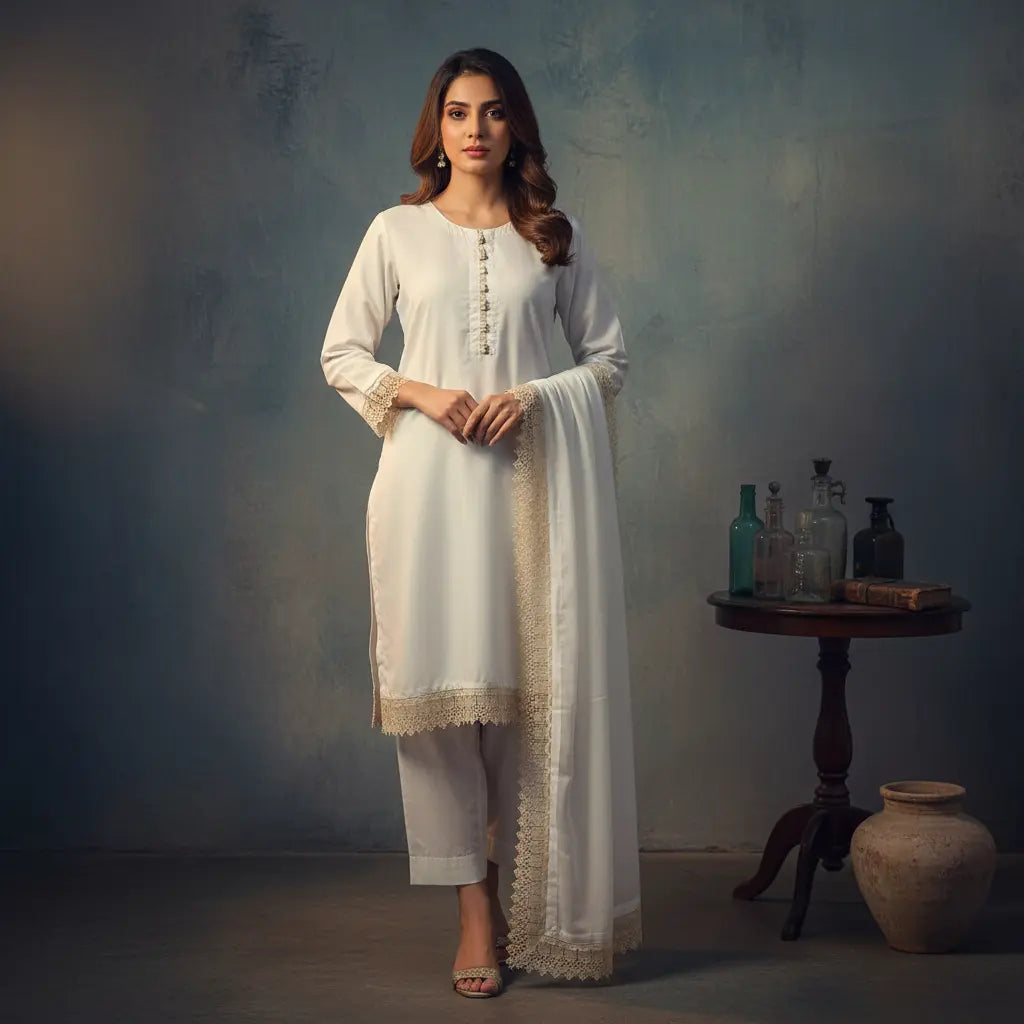 Ivory Grace Premium Cotton Lawn 3 Piece Suit WOMEN'S CHOICE