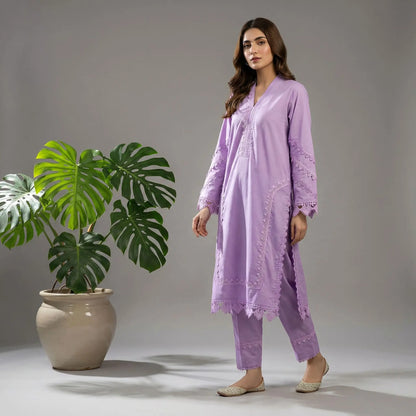 Lavender Lilac Lace Work 3-Piece Suit WOMEN'S CHOICE