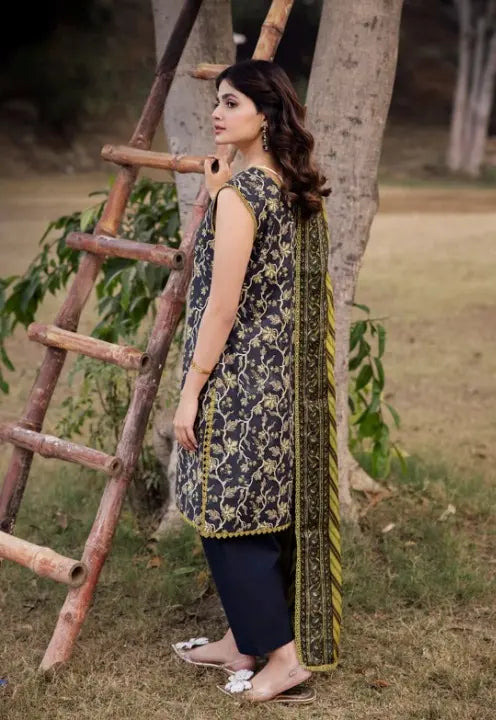 Sundus-Black & Mustard 3 Piece Suit WOMEN'S CHOICE