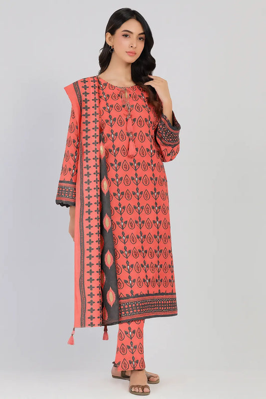 pink base with black ethnic motifs WOMEN'S CHOICE